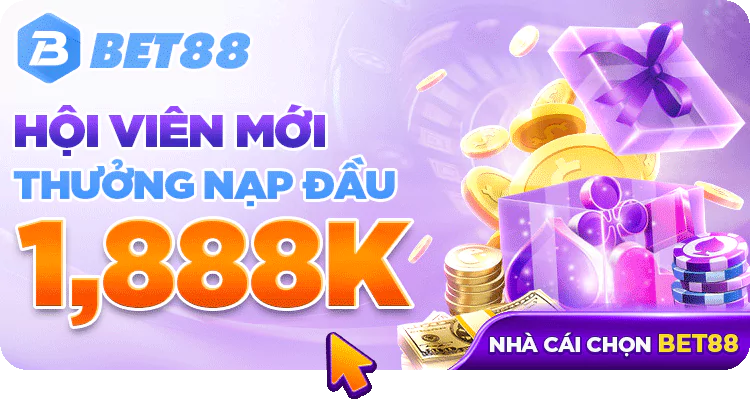 BET88 thưởng nạp lần đầu 1888K cho hội viên mới